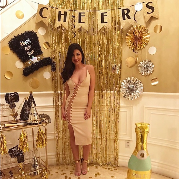 PrettyLittleThing Dresses & Skirts - Pretty little thing nude open slit detail dress